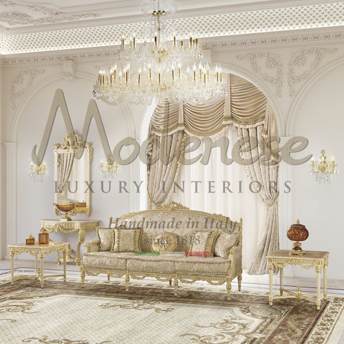 Canapé classique - 17401 - Modenese Luxury Interiors - en tissu / en bois / couleur personnalisable