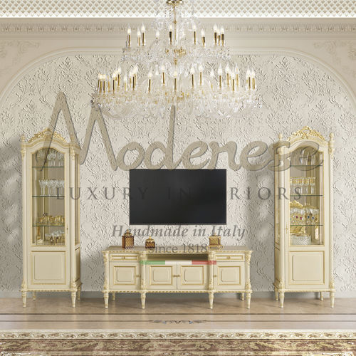 Meuble TV classique - 17103 - Modenese Luxury Interiors - avec tiroirs / avec rangement intégré / fait main