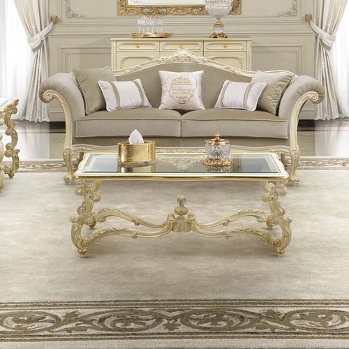 Guéridon classique - 17612 - Modenese Luxury Interiors - en bois / en verre / avec piètement en bois
