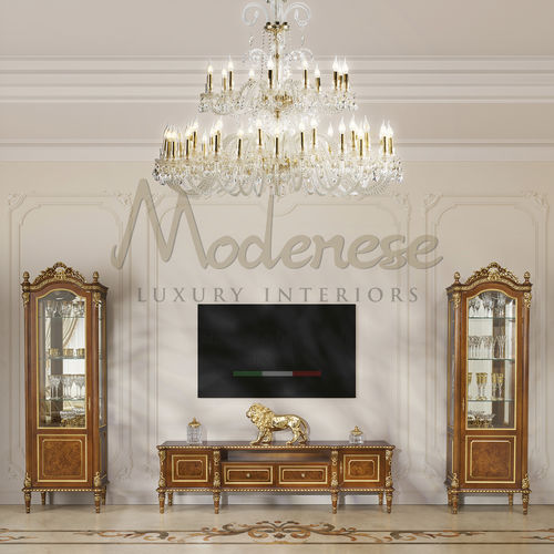 Meuble TV classique - 17118 - Modenese Luxury Interiors - avec tiroirs / avec rangement intégré / 2 portes
