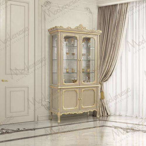 Vitrine classique - 17112 - Modenese Luxury Interiors - sur piétement / en bois / en verre
