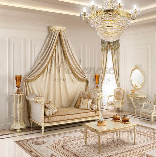 Méridienne classique - 17508 - Modenese Luxury Interiors - en tissu / en bois / pour hôtel