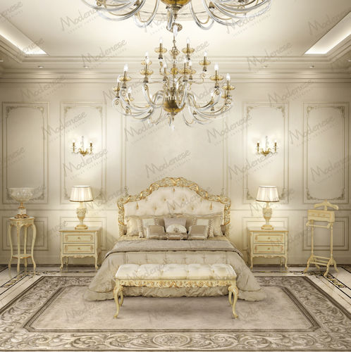Lit double - 17206 - Modenese Luxury Interiors - classique / avec tête de lit tapissée / en tissu