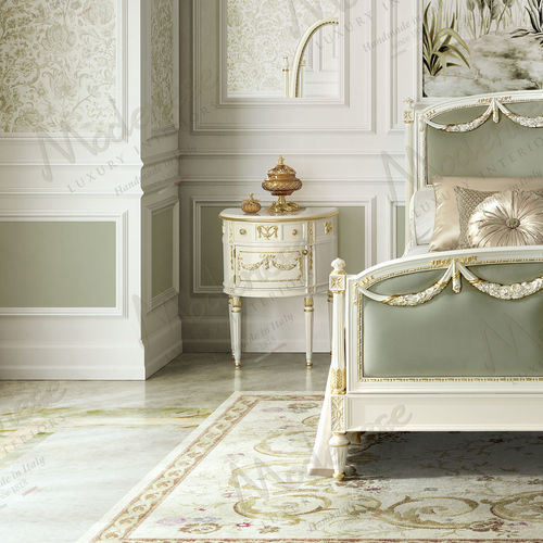 Table de chevet classique - 17221 - Modenese Luxury Interiors - en bois / courbée / avec tiroir