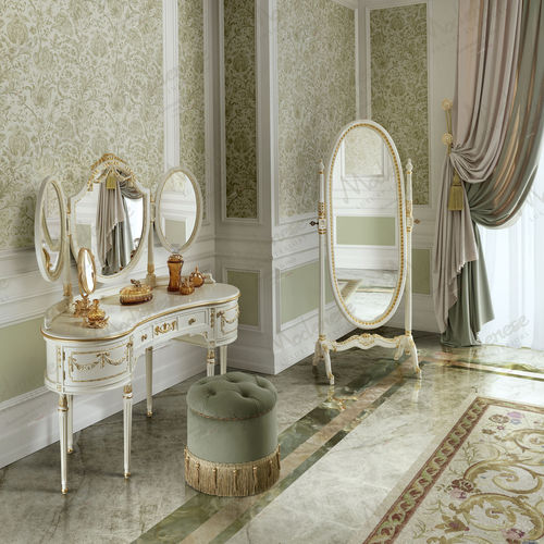 Coiffeuse classique - 17222 - Modenese Luxury Interiors - en bois / sur pieds hauts / pour chambre d'hôtel