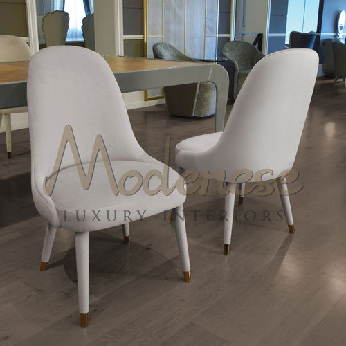 Chaise de salle à manger contemporaine - 20511 - Modenese Luxury Interiors - d'intérieur / en cuir / en tissu