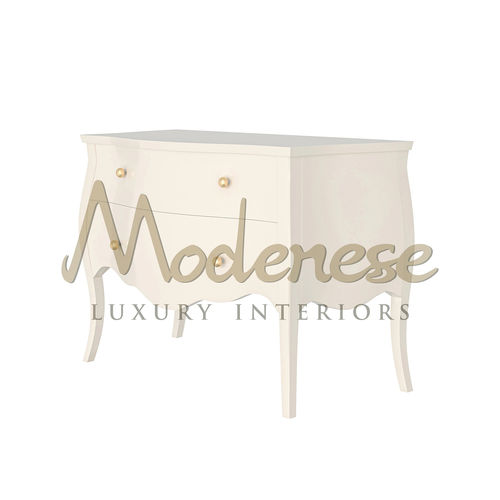Commode design minimaliste - 20131 - Modenese Luxury Interiors - en bois laqué / avec tiroir / rectangulaire