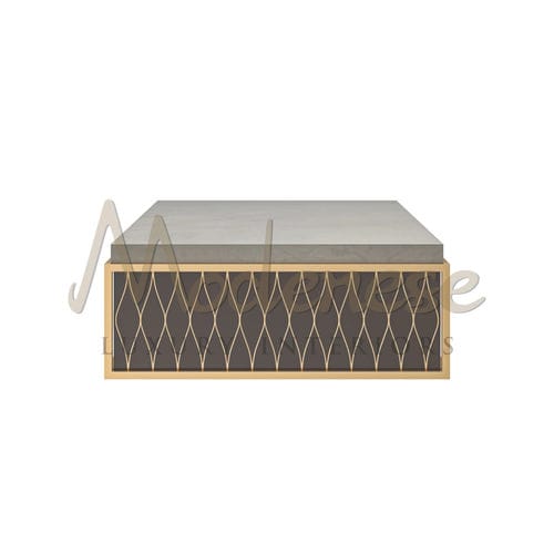 Table basse contemporaine - 20108 - Modenese Luxury Interiors - en métal / en bois / rectangulaire