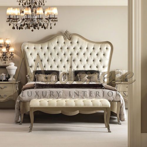 Lit king size - 21211 - Modenese Luxury Interiors - contemporain / tapissé / avec tête de lit capitonnée