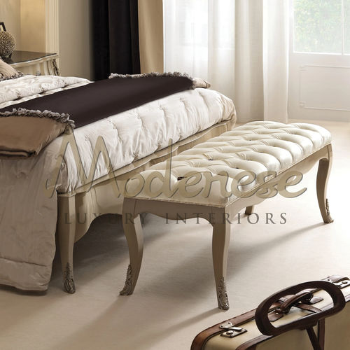Banquette contemporaine - 21516 - Modenese Luxury Interiors - en tissu / avec piètement en bois / en bois