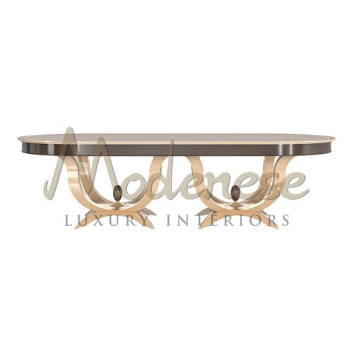 Table à manger classique - 21104 - Modenese Luxury Interiors - en bois laqué / en hêtre / avec piètement en bois