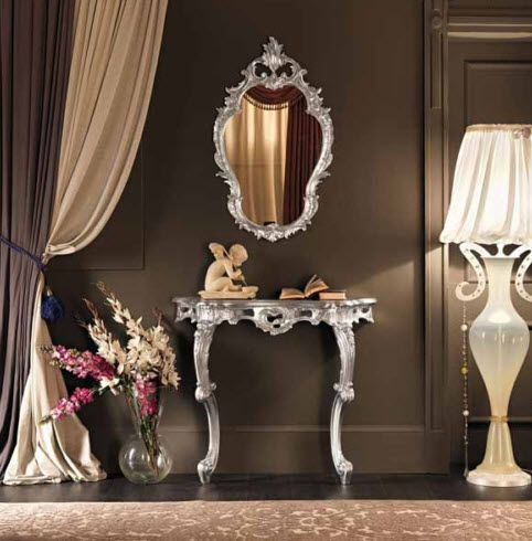 Console de style - VILLA VENEZIA: 11609 - Modenese Luxury Interiors - en bois / demi-lune / résidentielle