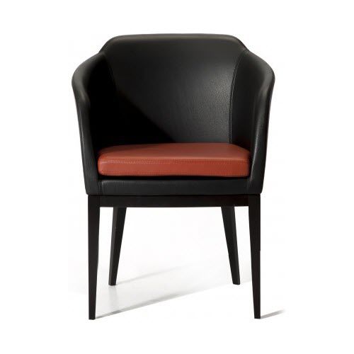 Fauteuil contemporain - CHARLOTTE - Duvivier - en tissu / en cuir / avec coussin amovible