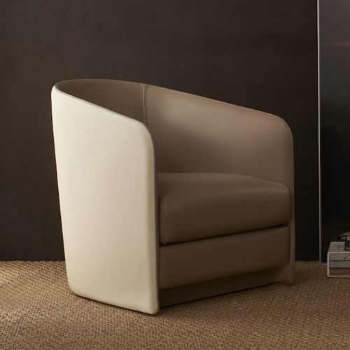Fauteuil contemporain - HORTENSE - Duvivier - en tissu / en cuir / bridge