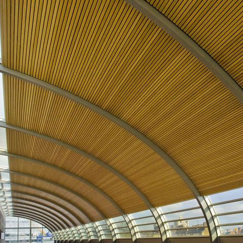 Faux-plafond en bois - RIBBA - Ah Produkter - en lames / ignifuge