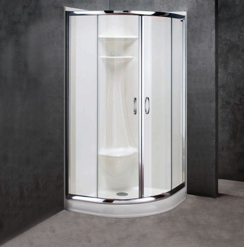 Douche en verre - TYRO - CAML-TOMLIN - à porte coulissante / ronde