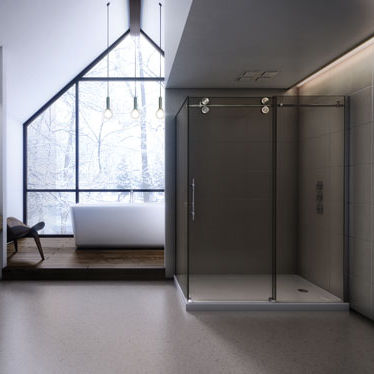 Cabine de douche en verre - NTX - CAML-TOMLIN - avec porte battante / rectangulaire