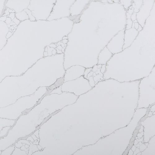 Plaque de pierre en quartz - 8052 Calacatta Oro - OKITE - pour agencement intérieur / pour salle de bain / pour cuisine