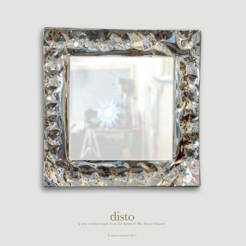 Miroir mural - DISTO - marco mazzei - contemporain / carré / en métal
