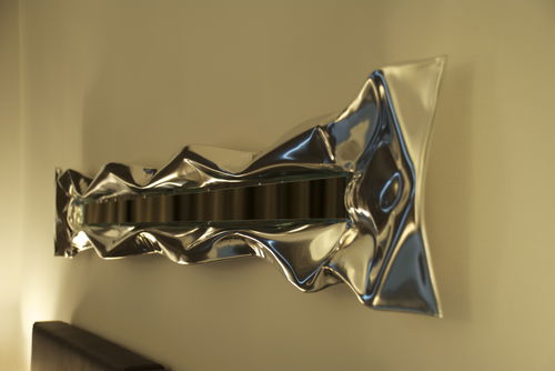 Miroir mural - FRATELLO - marco mazzei - design original / en aluminium / horizontal