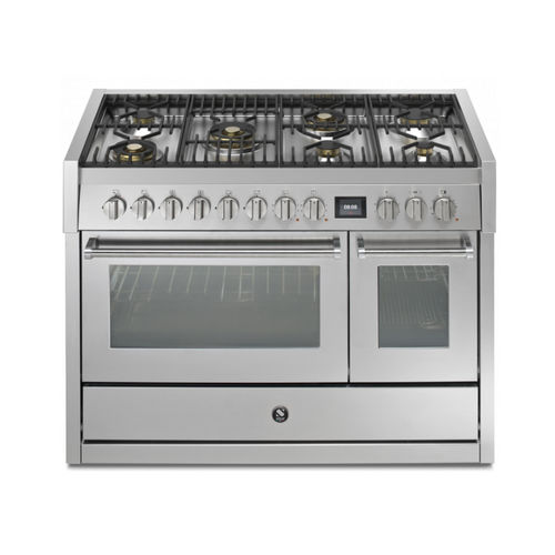 Cuisinière à gaz - GENESI 120  - STEEL - électrique / 6 foyers / 5 foyers