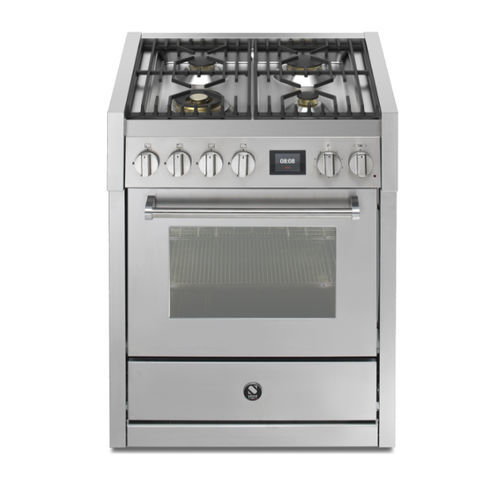 Cuisinière à gaz - GENESI 70 - STEEL - électrique / 4 foyers / 1 four