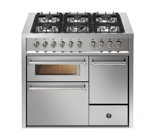 Cuisinière à gaz - ENFASI 100/3 - STEEL - électrique / 6 foyers / 5 foyers