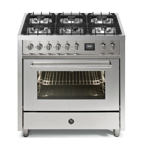 Cuisinière à gaz - ENFASI 90  - STEEL - électrique / 6 foyers / 5 foyers