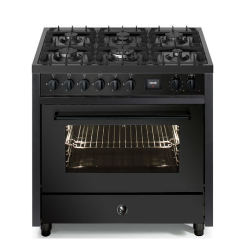 Cuisinière à gaz - ENFASI 90 - STEEL - électrique / 6 foyers / 5 foyers