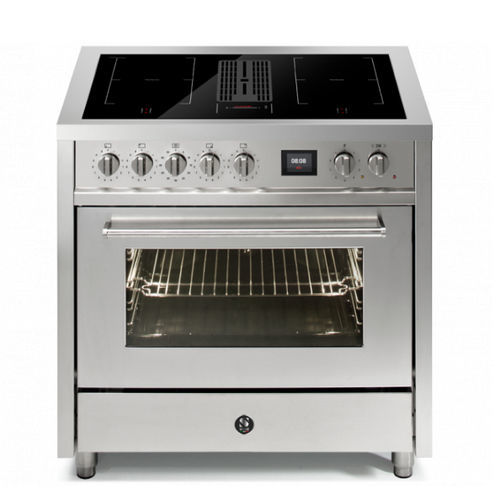 Cuisinière à induction - ENFASI MISTRAL - STEEL - 4 foyers / 1 four / noire