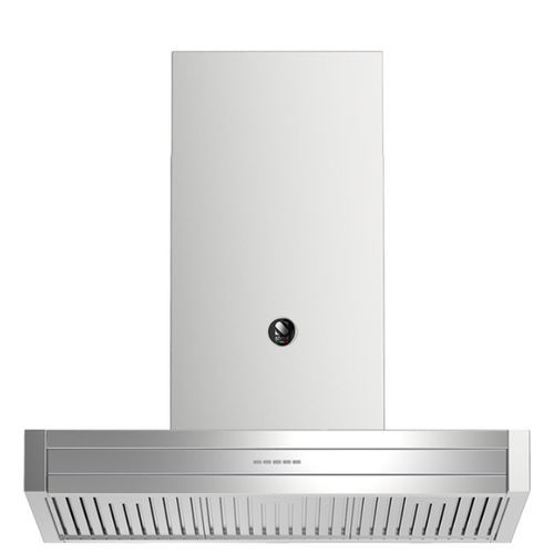 Hotte murale - GENESI 90 - STEEL - avec conduit / avec éclairage intégré / noire