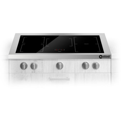 Table de cuisson à gaz - ENFASI 90 - STEEL - à induction / professionnelle / 5 foyers