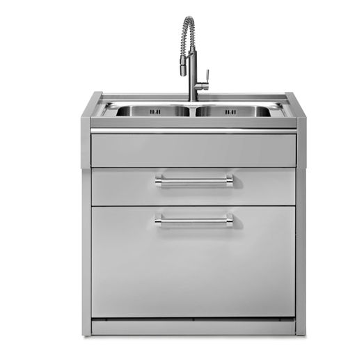 Meuble évier en acier inox - SWING 90 - STEEL - pour jardin / résidentiel