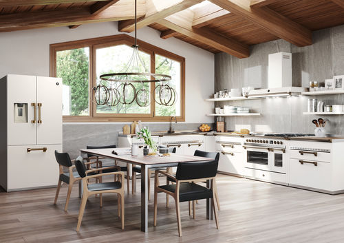 Cuisine contemporaine - ASCOT - STEEL - en inox / en acier / en acier inoxydable brossé