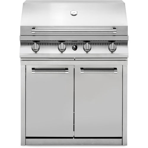 Barbecue à gaz - SWING UNIT 90 - STEEL - fixe / en inox / avec rangement