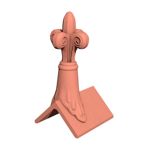 Épi de faîtage en terracotta - FLEUR DE LYS - Marley