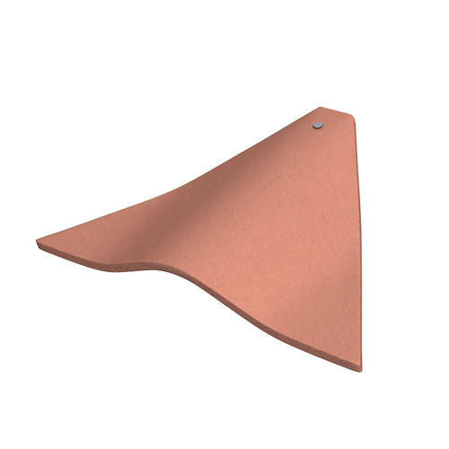 Tuile faîtière - SEMI BONNET - Marley - en terre cuite / rouge / marron