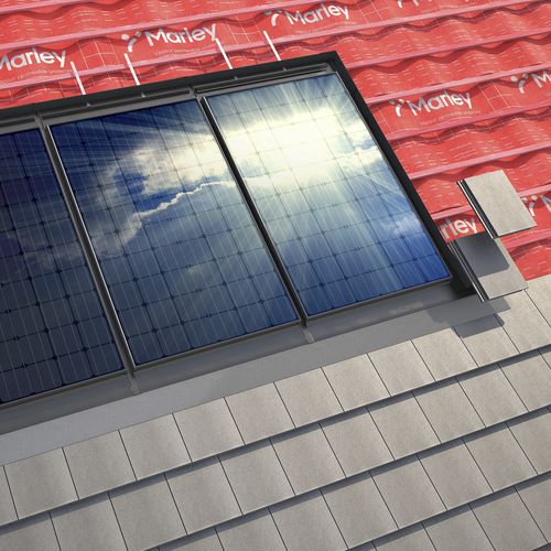 Panneau solaire thermique plan - MARLEY SOLARTILE® - Marley - pour chauffage / pour toiture