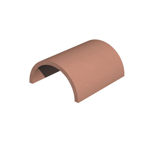 Tuile faîtière - HALF ROUND - Marley - en terre cuite / rouge / marron