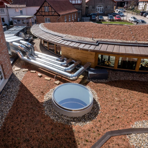 Lanterneau pour toiture-terrasse - FE CIRCULAR - LAMILUX Heinrich Strunz GmbH - pour ventilation / pour rénovation de bâtiment / à double vitrage