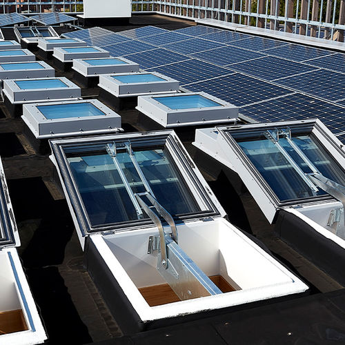 Lanterneau pour maison passive - FE - LAMILUX Heinrich Strunz GmbH - pour toiture-terrasse / pour ventilation / pour rénovation de bâtiment