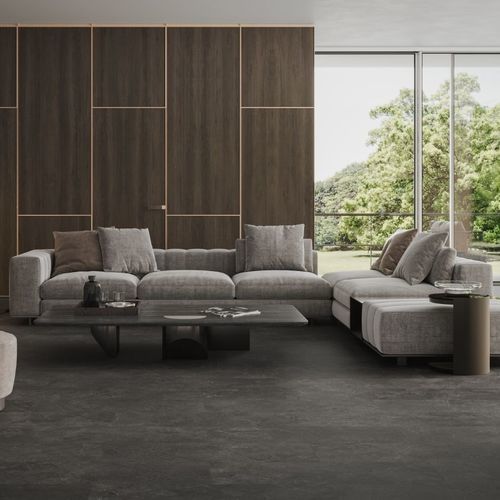 Revêtement de sol en liège - MINIMAL STONE DARK GREY  - Wicanders - d'intérieur / pour salle de séjour / pour bureau