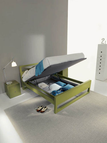 Lit double - FEEL - Fimar Srl - contemporain / avec base de rangement / en bois