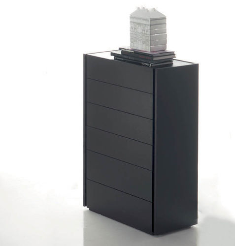 Chiffonnier contemporain - LINE - Fimar Srl - en bois laqué / noir