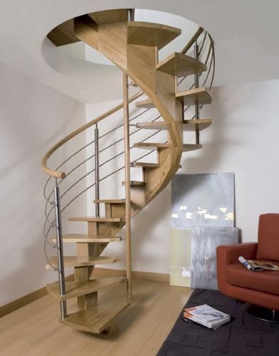 Escalier circulaire - NEBBIOLO - EIMA - à marches en bois / structure en bois / contemporain
