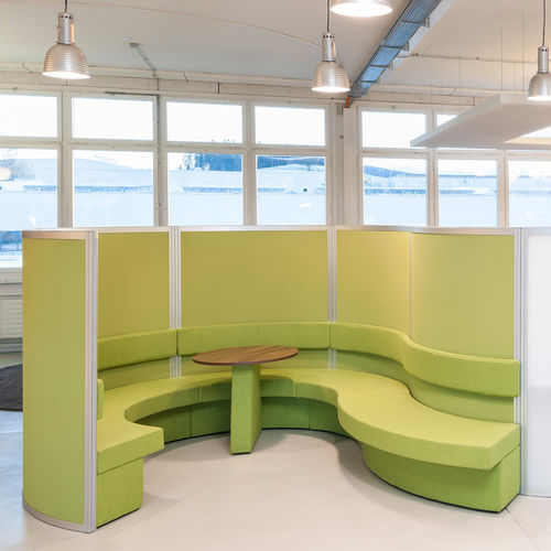 Banquette contemporaine - COVE - Orange Box - en tissu / professionnelle / avec dossier