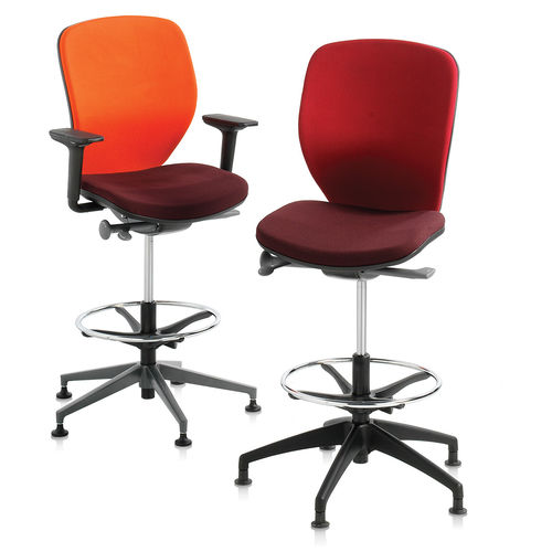 Chaise de bar contemporaine - JOY - Orange Box - d'intérieur / en tissu / tapissée