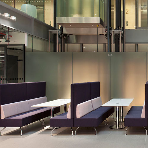 Banquette modulable - PERIMETER - Orange Box - contemporaine / en tissu / en fonte d'aluminium