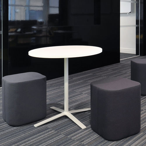Tabouret contemporain - BLIGH & FLETCHER - Orange Box - en tissu / en cuir / tapissé