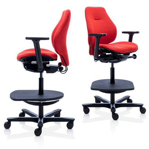 Chaise de bar contemporaine - SPIRA PLUS - Orange Box - d'intérieur / en tissu / en cuir